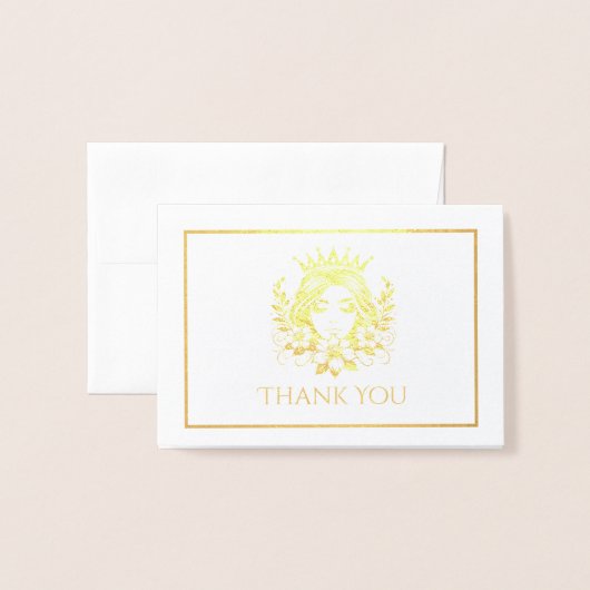 Pageant Queen Crown Mini Folienkarte (Vorderseite mit Umschlag)