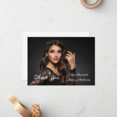 Pageant Queen Flat Danke Karte (Vorderseite/Rückseite Beispiel)