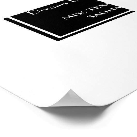 Pageant Queen Live Your Dream Poster (Ecke)