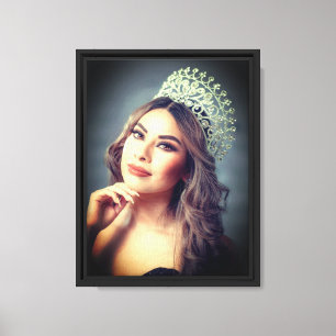 Pageant/Quinceanera Benutzerdefiniertes Portrait 9 Leinwanddruck
