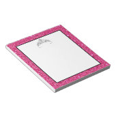Pageant Rodeo Tiara Crown Pink Glitzer Notepad Notizblock (angewinkelt)
