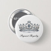 Pageant Royalty Button Button (Vorne & Hinten)