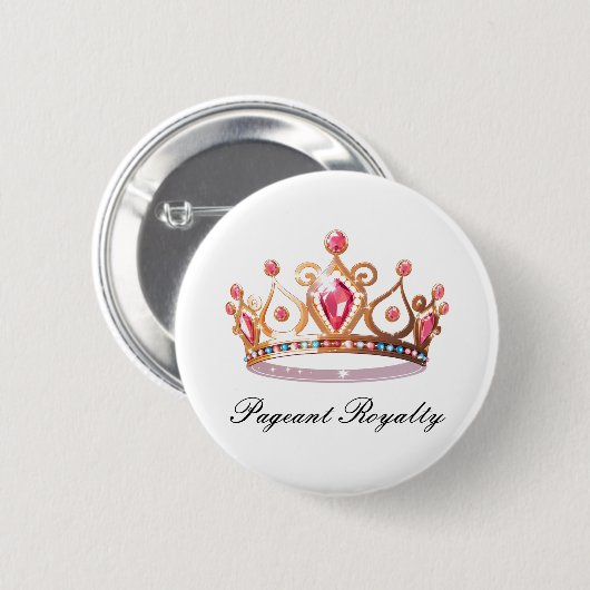Pageant Royalty Button Button (Vorne & Hinten)