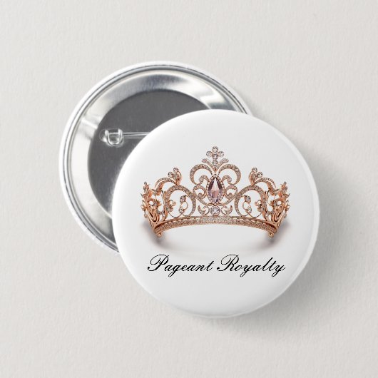 Pageant Royalty Button Button (Vorne & Hinten)