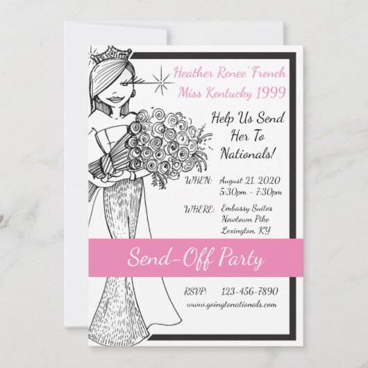 Pageant Send-Off von Heather French Henry Einladung (Vorderseite)