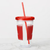 Pageant Silver Crown Red Acrylic Tumbler Acryltrinkbecher (Links)
