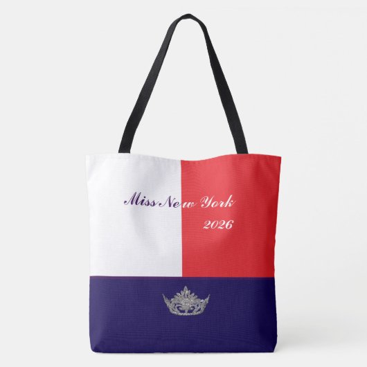 Pageant Silver Crown Tote Bag-Large Red white blue Tasche (Rückseite)
