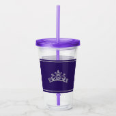 Pageant Silver Tiara Crown Acrylic Tumblers Acryltrinkbecher (Vorderseite)
