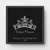 Pageant Silver Tiara Crown Talent Plaque Fotoplatte (Vorderseite)