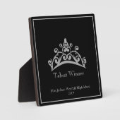 Pageant Silver Tiara Crown Talent Plaque Fotoplatte (Vorderseite)