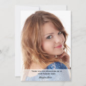 Pageant Sponsor Foto Vielen Dank Dankeskarte (Vorderseite)