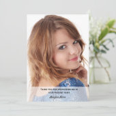 Pageant Sponsor Foto Vielen Dank Dankeskarte (Stehend Vorderseite)