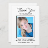 Pageant Sponsor Vielen Dank Foto Dankeskarte (Vorne/Hinten)