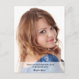 Pageant Sponsor Vielen Dank Foto Postkarte