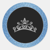 Pageant tiara Crown Imitats Glitzer Stickers (Vorderseite)