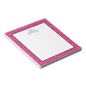 Pageant Tiara Crown Pink Glitzern Notepad Notizblock (angewinkelt)