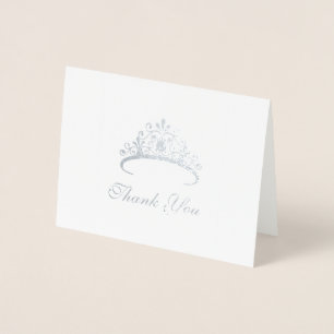 Pageant Tiara Danke-Karte Folienkarte