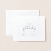 Pageant Tiara Danke-Karte Folienkarte (Vorderseite mit Umschlag)