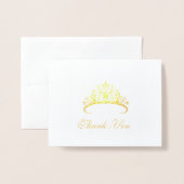 Pageant Tiara Danke-Karte Folienkarte (Vorderseite mit Umschlag)