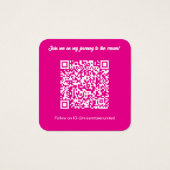 Pageant Titleholder Visitenkarte | Pop Farbe Rosa (Rückseite)