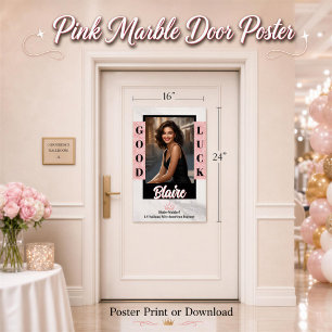 Pageant-Türposter Marmor-Rosa-Gold-Glamour Poster