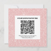 Pageant Zeitplan Einladung - Rose Gold Glitz (Rückseite)