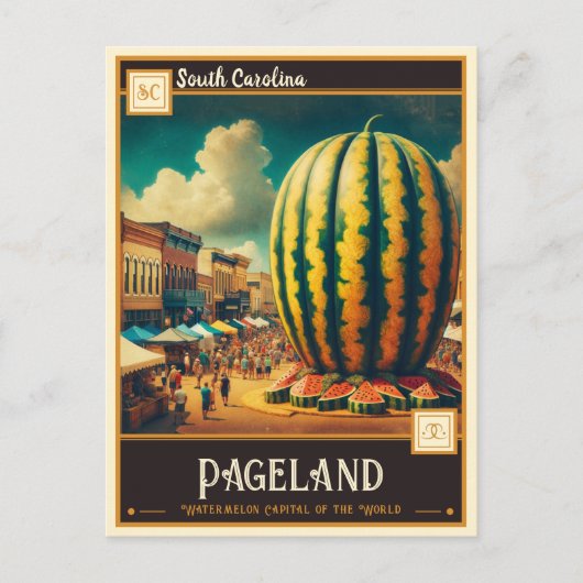 Pageland, South Carolina | VINTAG Postkarte (Vorderseite)