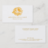 Pagelgelbe Aquarellbilder auf Weiß Visitenkarte (Vorne/Hinten)