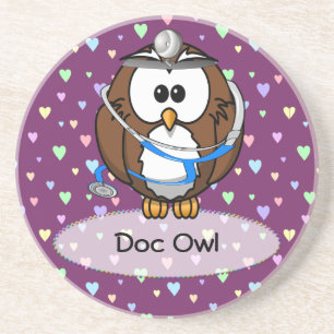 Paging Doc Owl Sandstein Untersetzer