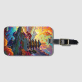 Pagoda and Coloured Landscape Gepäckanhänger (Vorderseite (Horizontal))