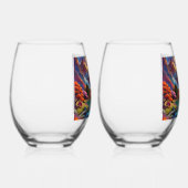 Pagoda and Coloured Landscape  Weinglas Ohne Stiel (Rechts)