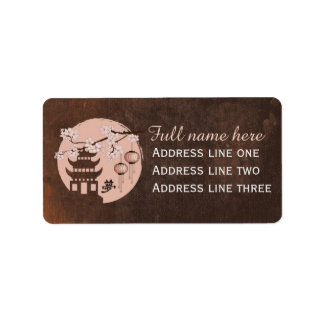 Pagoda blüte pink "Dream" Adressaufkleber