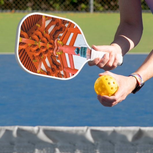 Pagoda Bottom up Perspektive, Miyajima Pickleball Schläger (InSitu)