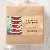 Pagoda in der Schneekase Hasui shin hanga art (Insitu)