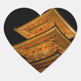 Pagoda Japan Kyoto Herz-Aufkleber