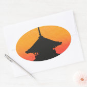 Pagoda Japan Kyoto Ovaler Aufkleber (Umschlag)