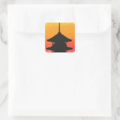 Pagoda Japan Kyoto Quadratischer Aufkleber (Tasche)