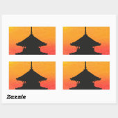Pagoda Japan Kyoto Rechteckiger Aufkleber (Blatt)