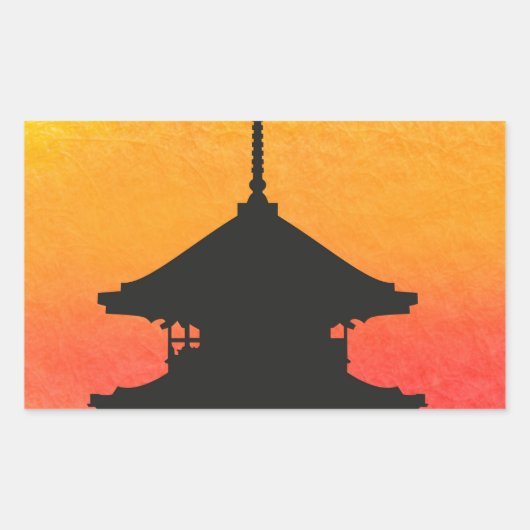 Pagoda Japan Kyoto Rechteckiger Aufkleber (Vorderseite)