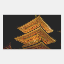Pagoda Japan Kyoto Rechteckiger Aufkleber