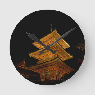 Pagoda Japan Kyoto Runde Wanduhr