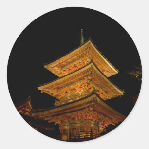 Pagoda Japan Kyoto Runder Aufkleber