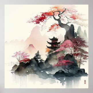 Pagoda Kunst, Dichtung und Musik Poster