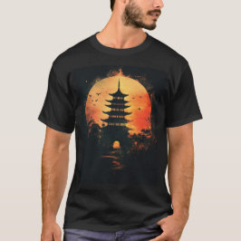 Pagoda Logo Symbol3 Digitale Kunst T-Shirt