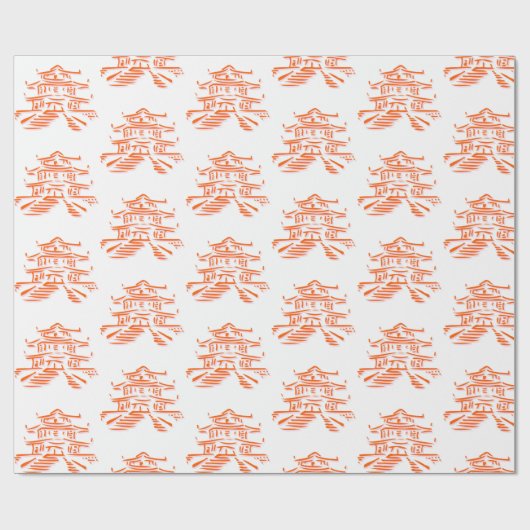 Pagoda Pagodas Geschenkpapier (Flach)