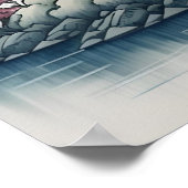 Pagoda und Landschaftsbild Poster (Ecke)