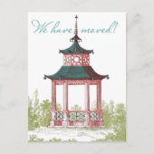 Pagode Änderung der Adresskarten Ankündigungspostkarte (Vorderseite)