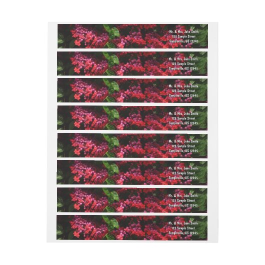 Pagode Blume farbenfroh rot und rosa (Bogen)