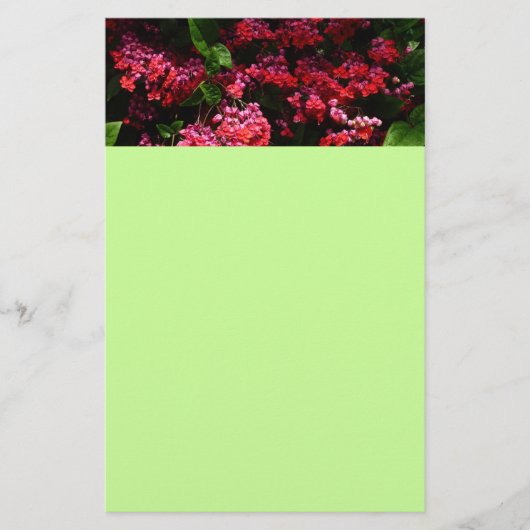 Pagode Blume farbenfroh rot und rosa Briefpapier (Vorderseite)