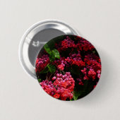 Pagode Blume farbenfroh rot und rosa Button (Vorne & Hinten)